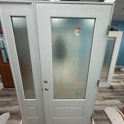 Frosted Door With Sidelite