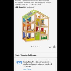 Girl Play Doll House