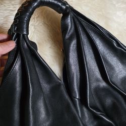 Gianni Notaro Black Leather Shoulder Bag