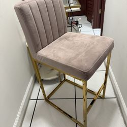 Mauve/ purplish pink bar stool chair