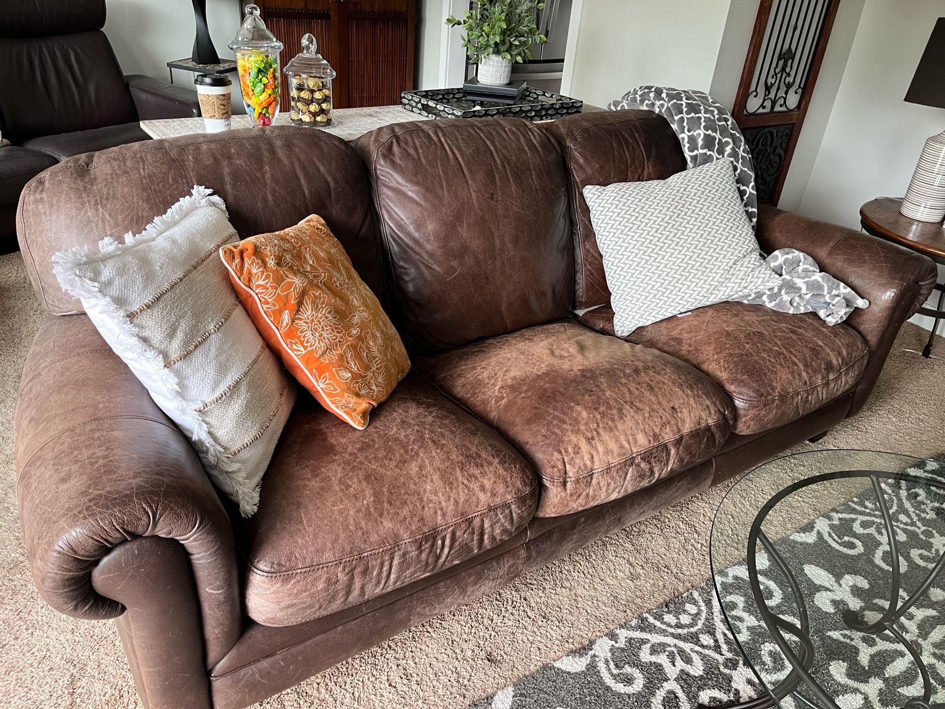 Leather couches