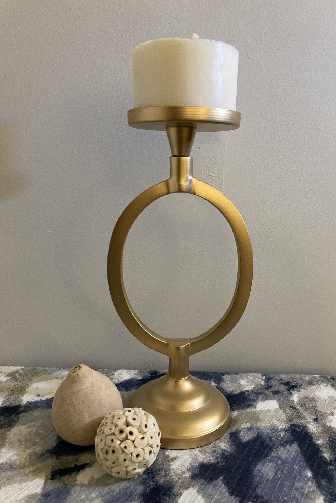 Gold Colored Candle Holder