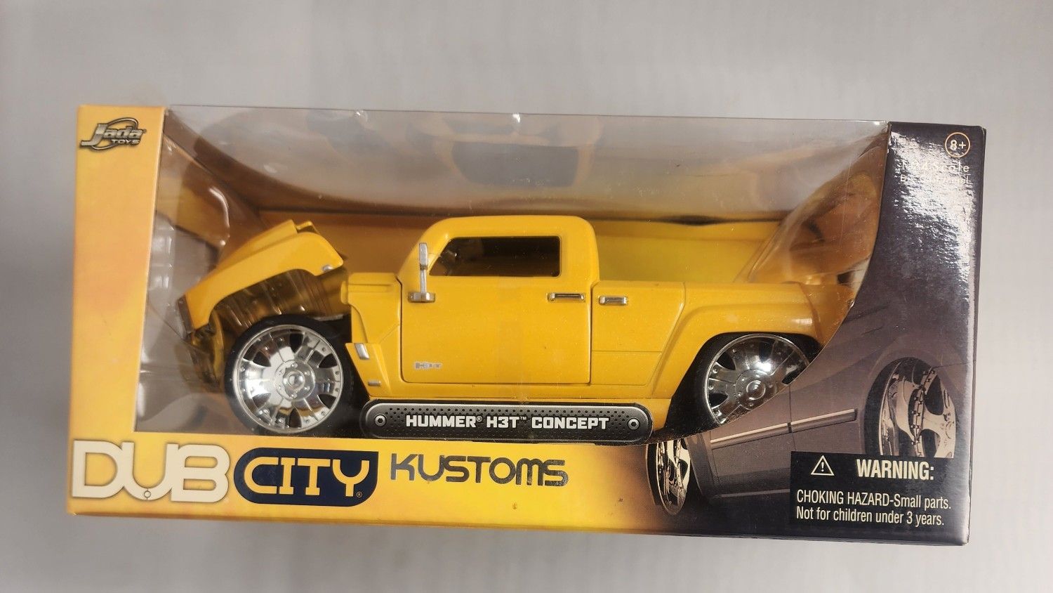 Dub City Kustoms Yellow Hummer H3T Concept - 1:24 Scale Die-Cast - Jada Toys
