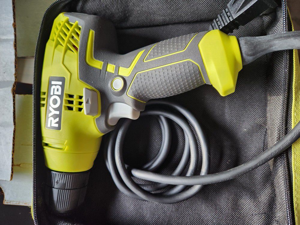 Ryobi Compact Drill Driller Like New With Case