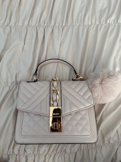 Aldo light pink/ beige  Quilted Mini Top Handle Bag