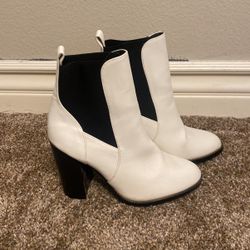 White and Black heels 