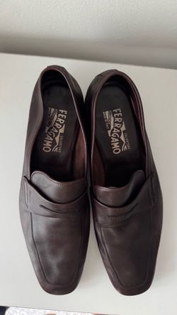 Salvatore Ferragamo Dark Brown Leather Penny Loafers
