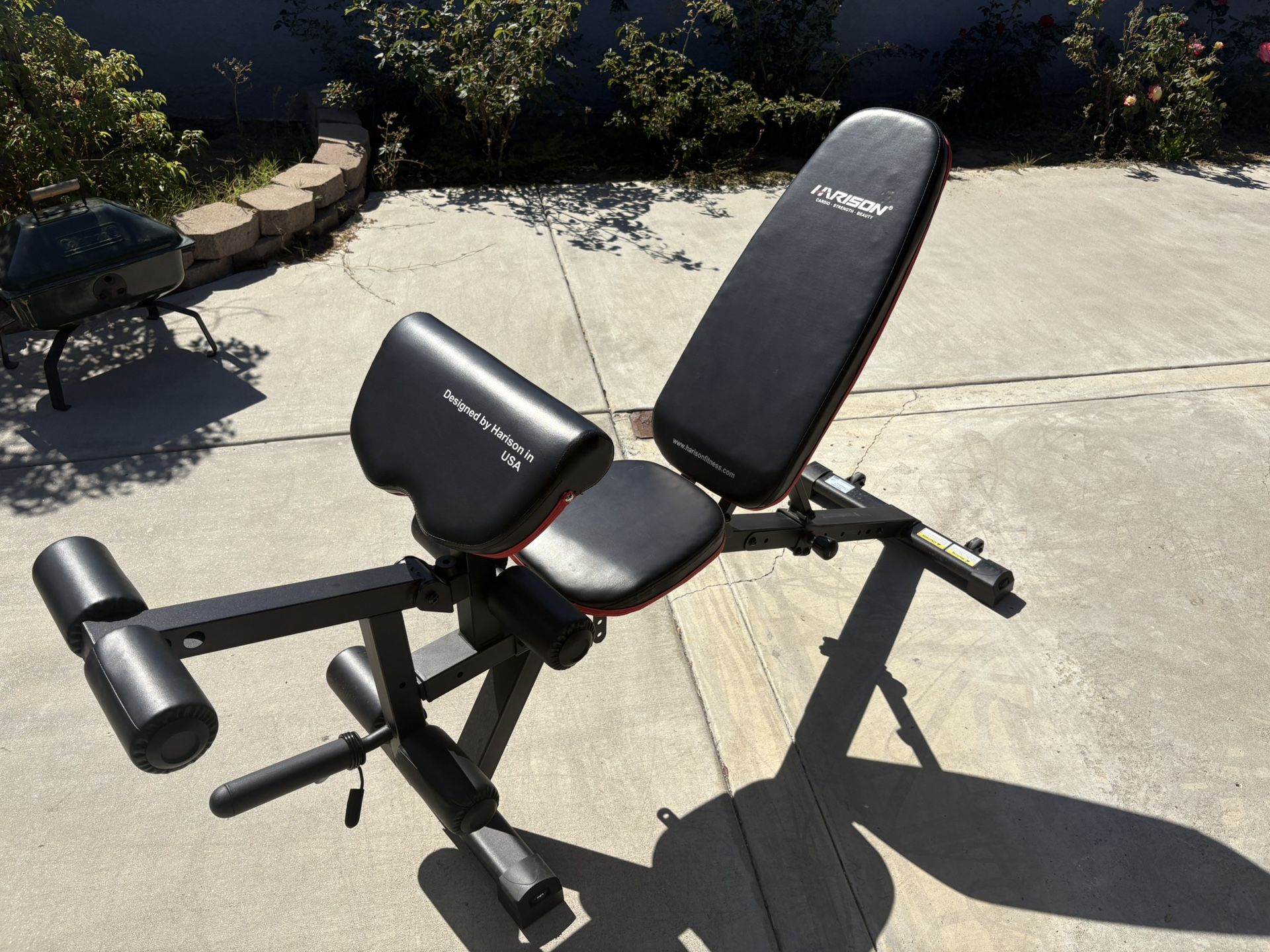 HARISON Adjustable Weight Bench with Leg Extension and Preacher Pad