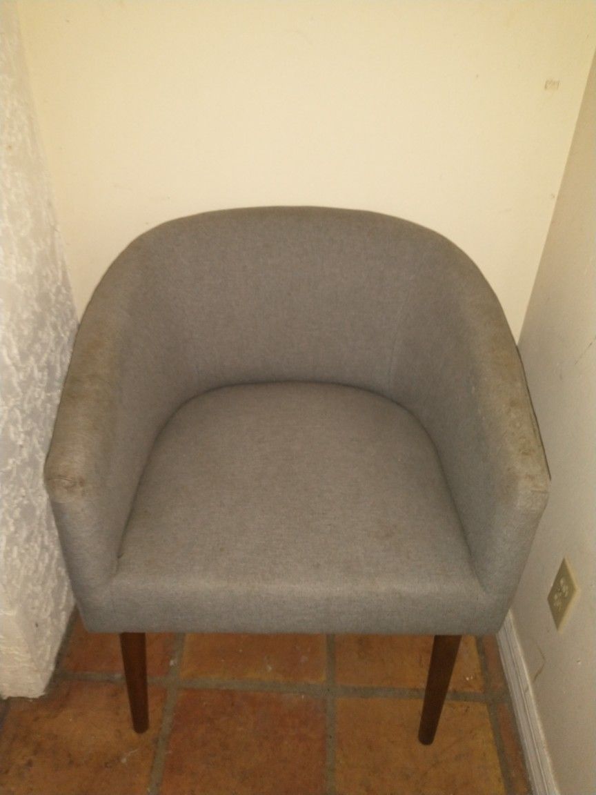 Modern Barrel Accent Gray Chair
