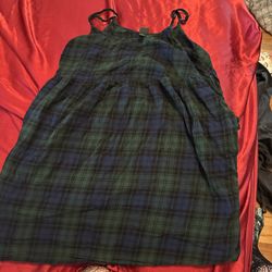 Dark blue and dark green dress