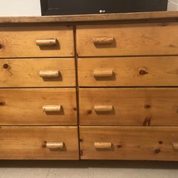 Wooden Mirror And Drawer Set 