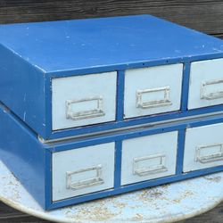 Vintage Steelmaster 6 drawer metal card file