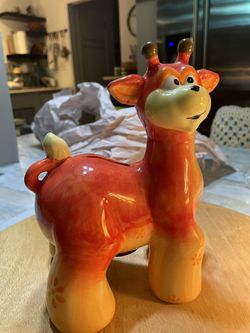Vintage Ceramic Giraffe Bank