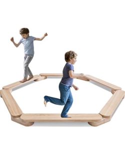 Montessori wooden balance beam
