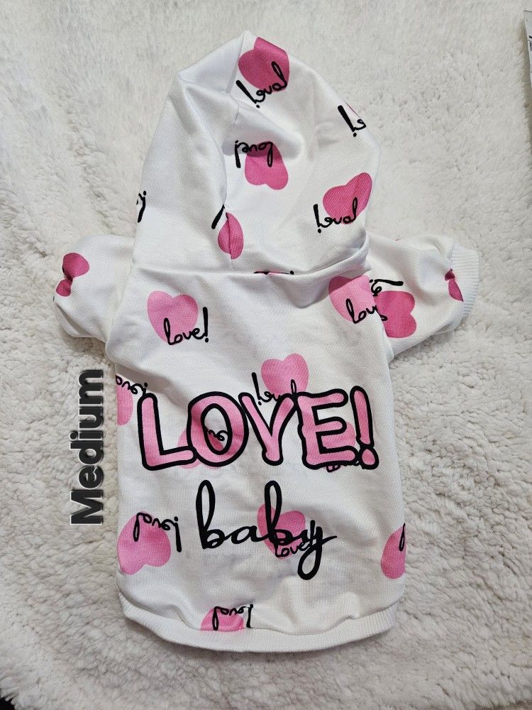 Dog Or Puppy Hooded Sweater New Medium 