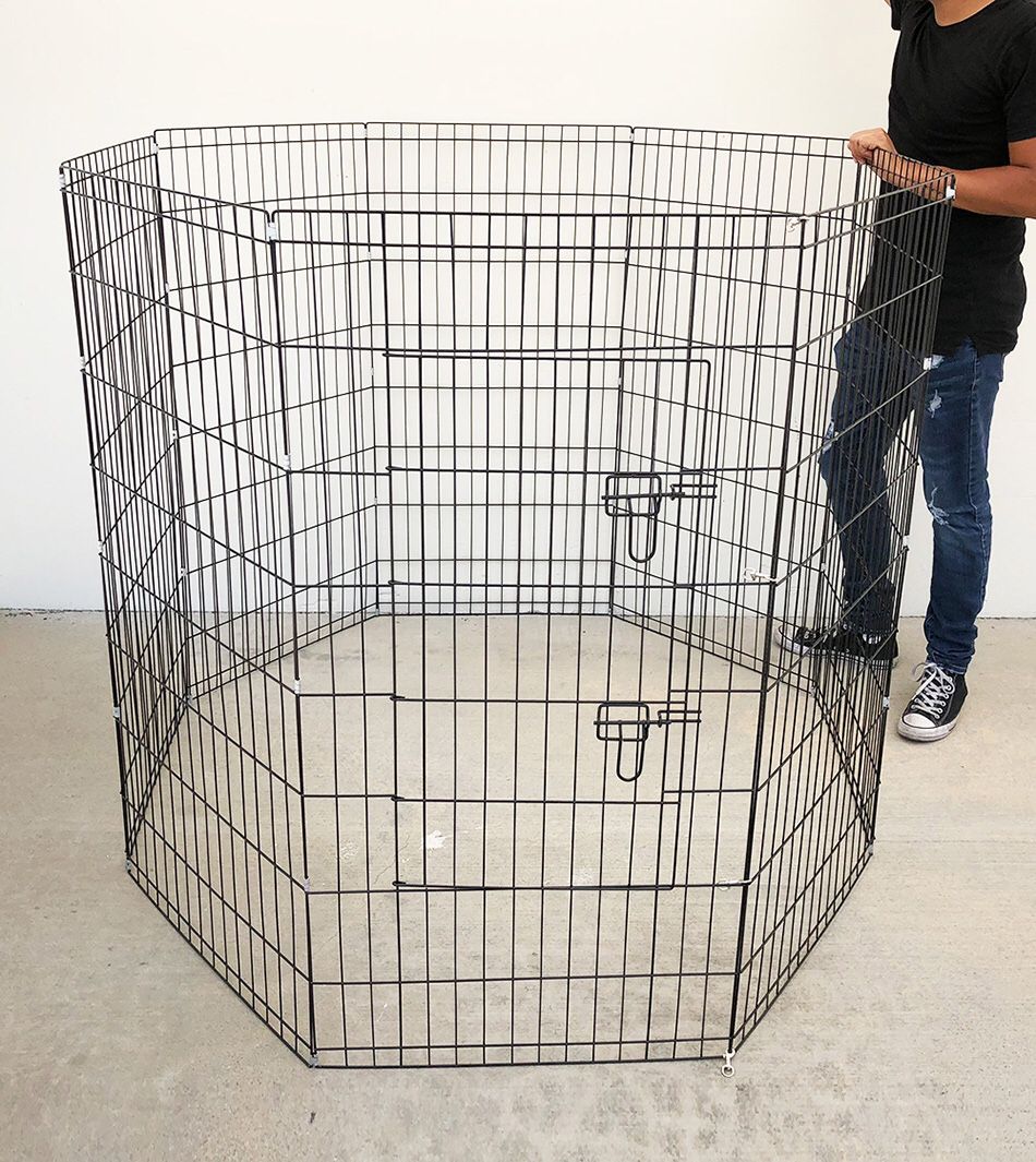Brand New $45 Foldable 48” Tall x 24” Wide x 8-Panel Pet Playpen Dog Crate Metal Fence Exercise Cage