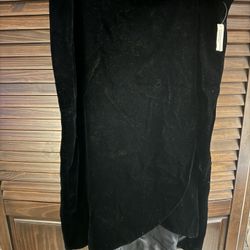 NWT Better woman  Long Black Velvet wrap around skirt plus size  22  