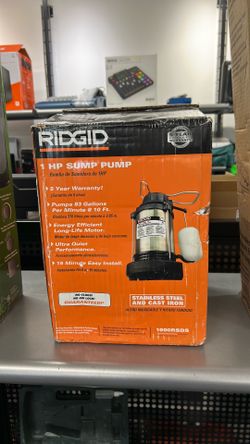 Ridgid sump pump new