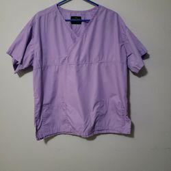 Women's XL Purple Scrub Top