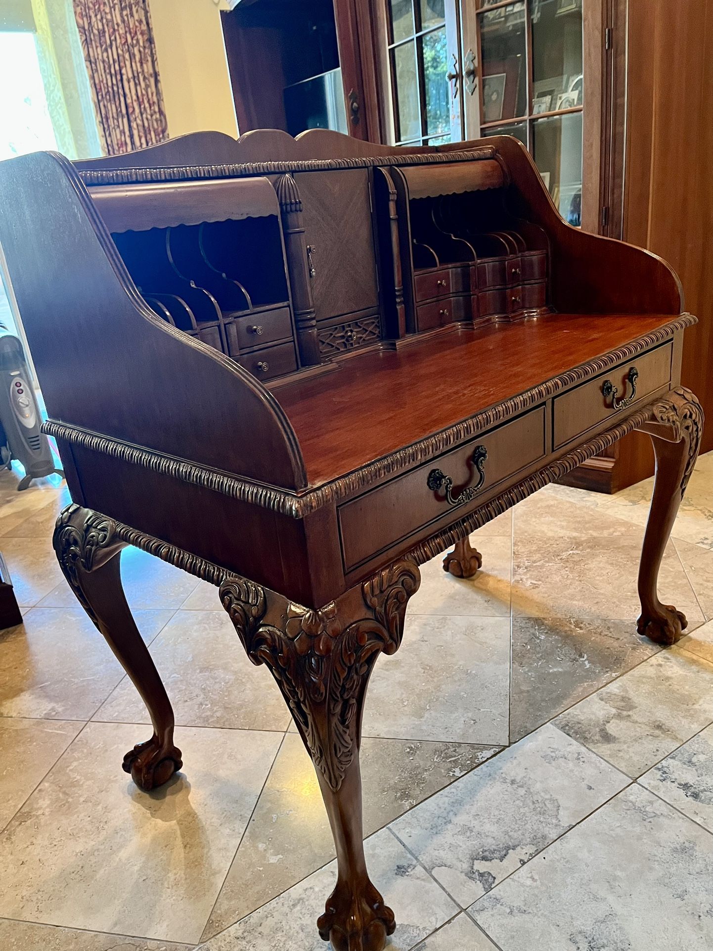 Exquisite Secretary Desk - Chippendale Style