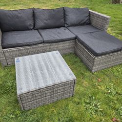 Outdoor Wicker Rattan Couch Set