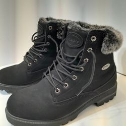Lugz Womens Convoy Ankle Boots Size 11 Womens Black Faux Fur
