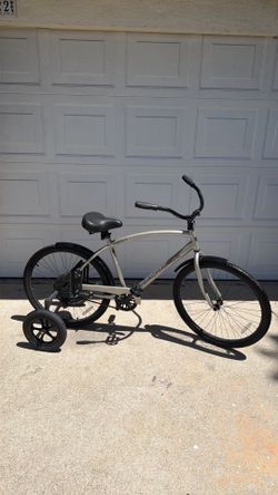 Adult bike with training wheels