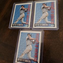 Ryne Sandberg 3 Nineteen Ninety Four Topps Measures Of Greatness Baseball Cards 