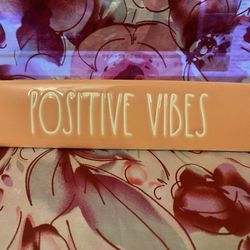 Rae Dunn “Positive Vibes” ceramic paperweight 189