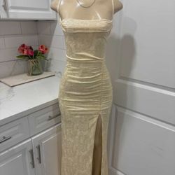 Light Yellow Beige Dress 