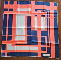 Vintage Lanvin Geometric Silk Scarf 30"