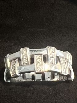 REDUCCED!! Sterling Silver And Simulated Diamond Ring