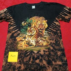 Vintage AOP Tiger T Shirt Size Large