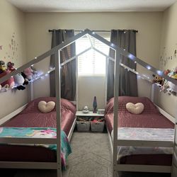 Double Twin Size House Bed Frame