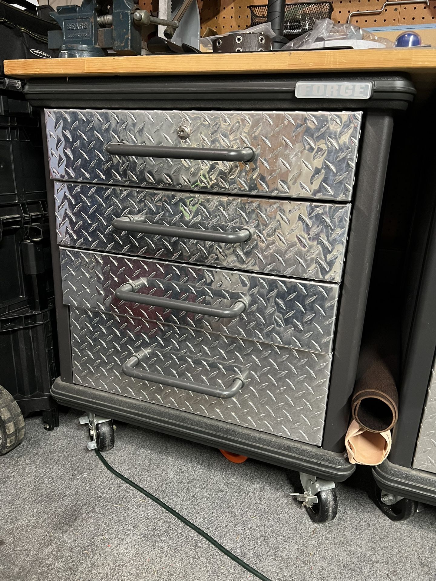 Garage Workbench And Cabinet Set