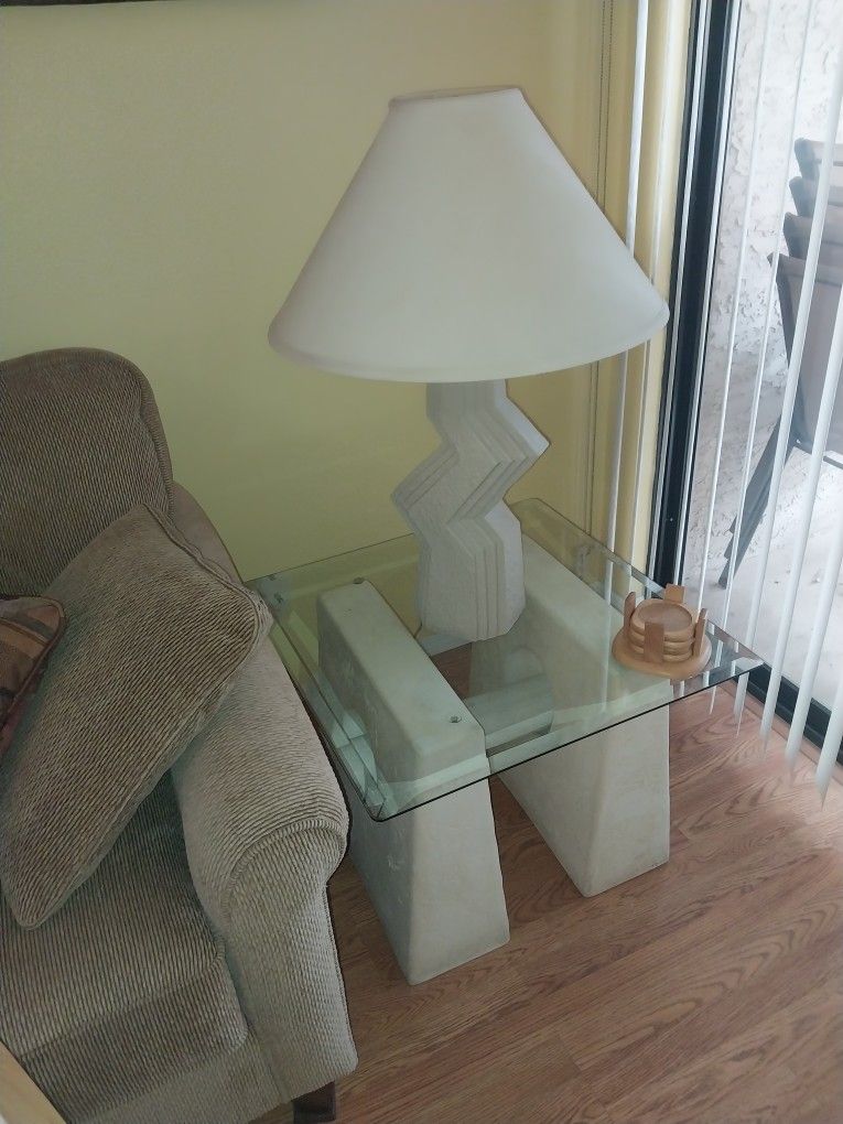  End Table And Lamp