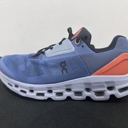ON CLOUDSTRATUS SYNTHETIC RUNNING SHOES BLUE AND ORANGE SIZE: 8.5 MENS
