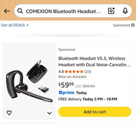 COMEXION Bluetooth Headset V5.3 With Dual Noise-Canceling Mics