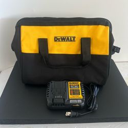 $40 NEW Dewalt KIT: One (1) 4amp Dewalt Charger + One (1) Contractor Tool Bag