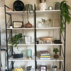 🪴✨ Modern Black & White Open Shelving Unit — So Chic It Doubles as Wall Art 😍