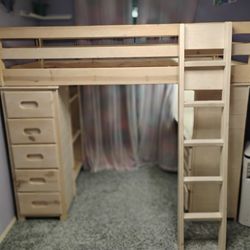 Twin Wooden Loft Bed