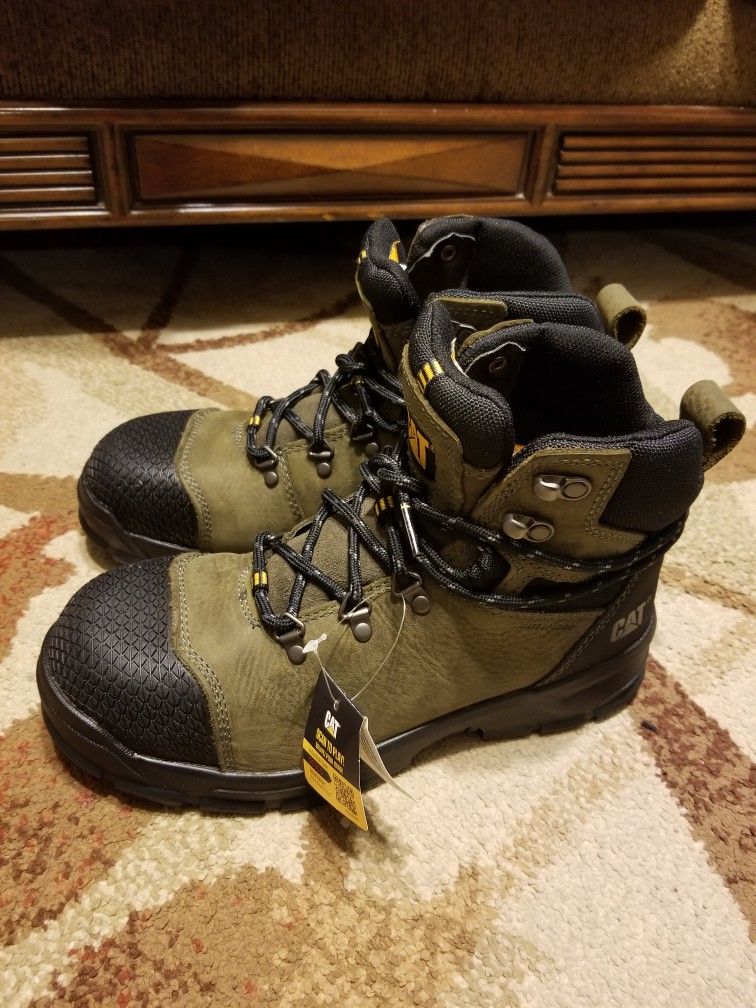 Men's Caterpillar Waterproof Steel Toe Work Boots Size 7.5