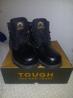 Steel toe work boots