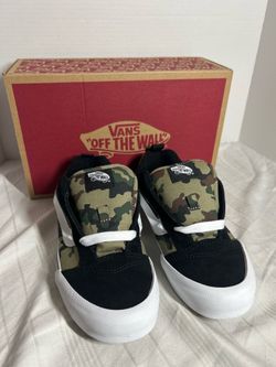 Vans Knu Skool Camo Black Green Juniors 5.5 VN000EGCYJ7 Skate Shoes NIB