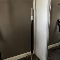 Wood And Nickel Telescoping Floor Lamp