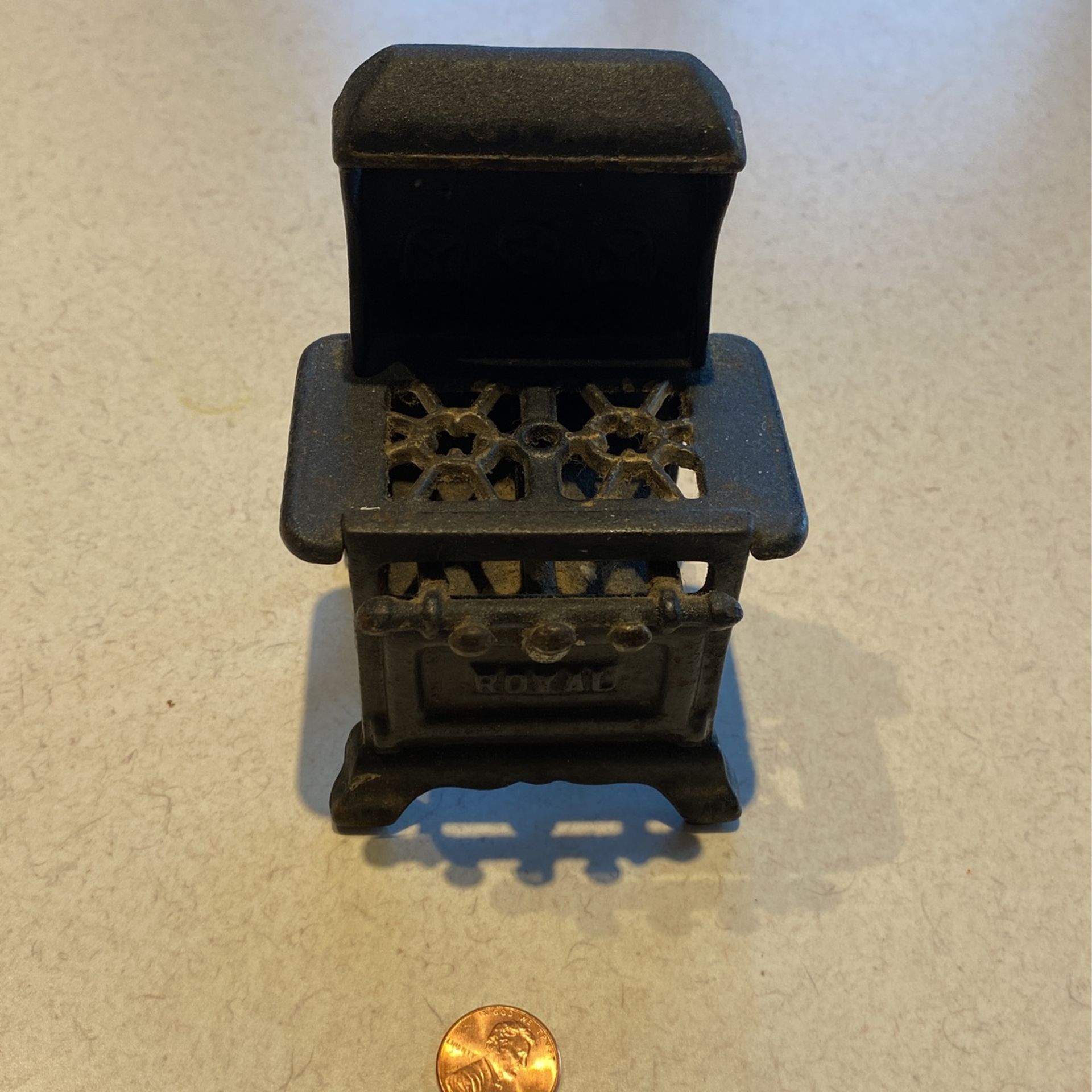 Antique miniature royal stove cast-iron toy