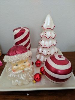 Vintage glittering candle garden