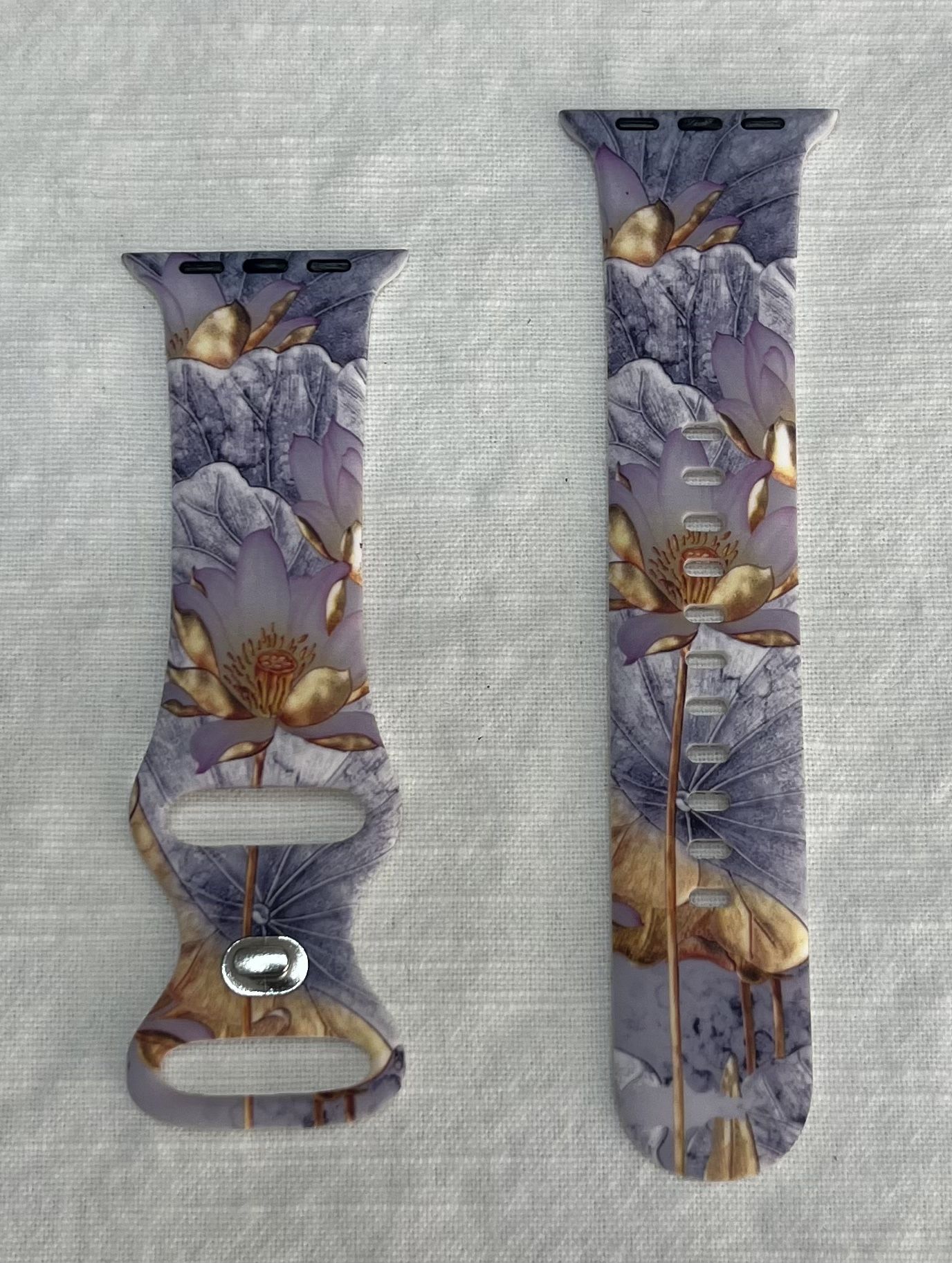 Watch Band For Apple Watch Lotus Flower Design Size Medium