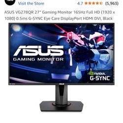 ASUS VG278QR 27” Gaming Monitor 165Hz Full HD (1920 x 1080)