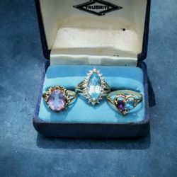 3 Beautiful Solid Gold Rings